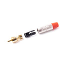 Conector Rca Cabo Nickel Contato Gold Vermelho Rf2c-au-2 Rean