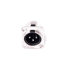 Conector Xlr Painel Macho 3 Polos Quadrado Nickel Cont.prata Rc3mdl Rean