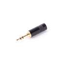 Plug P2 Stereo Preto Dourado Cabo 6mm Nys231lbg Rean