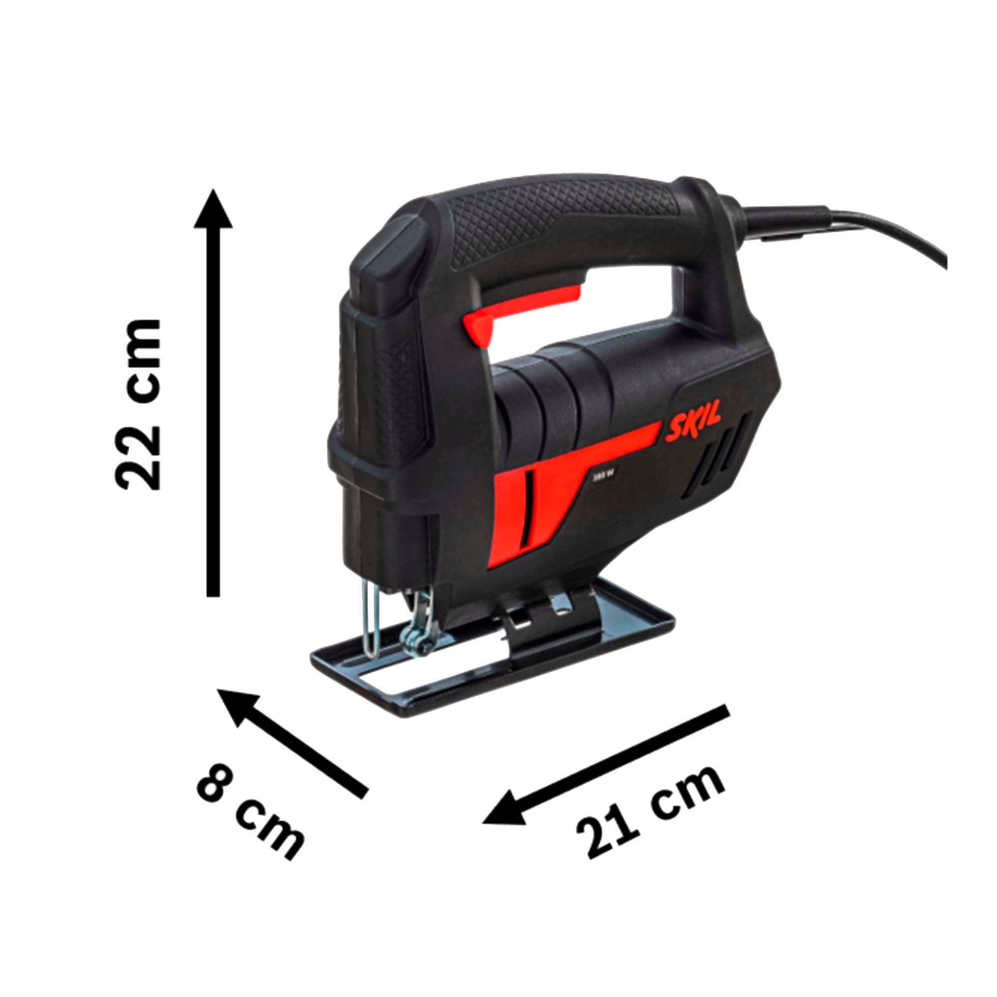 Serra Tico-tico 380w P/ Lâminas Em T Ou U, Cortes De 0 A 45 Graus E Trava De Gatilho Skil 4380 220v