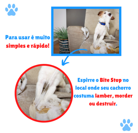 Bite Stop Pet Clean Spray Amargo Adestrador Anti lambida, mordedura, mutilação e destruição de objetos - 120 ml