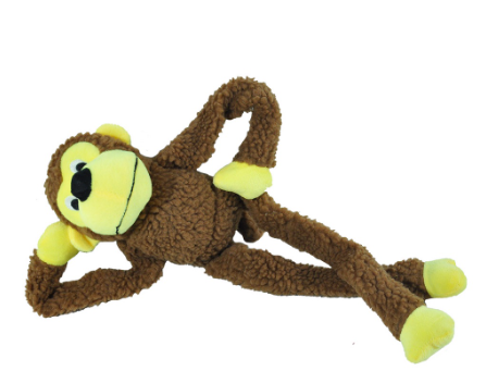 Brinquedo pet mordedor macaco macaquinho de pelucia com Apitos e olhos bordados ORIGINAL DA CHALESCO