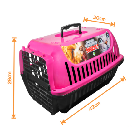 Caixa Transporte Pet N°2 Para Cachorros Pequenos E Gatos Porta 4 Travas