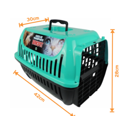 Caixa Transporte Pet N°2 Para Cachorros Pequenos E Gatos Porta 4 Travas