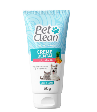 Creme Dental para Cachorro e Gato Pet Clean 60g