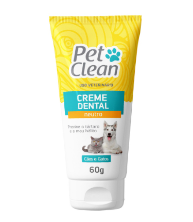 Creme Dental para Cachorro e Gato Pet Clean 60g