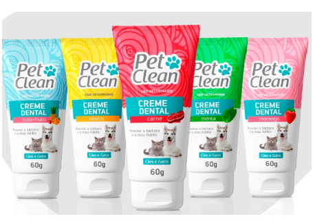 Creme Dental para Cachorro e Gato Pet Clean 60g