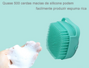 Esponja De Silicone Para Banho Com Dispenser Shampoo / Sabonete Escova Crianças, Adultos e para Pets