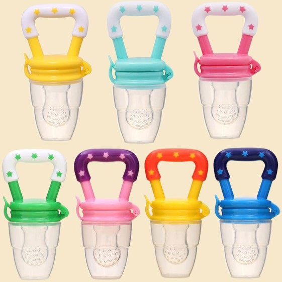 Chupeta Alimentadora Bebê Porta Fruta Infantil Papinha Degustadora Mordedor Bico de Silicone