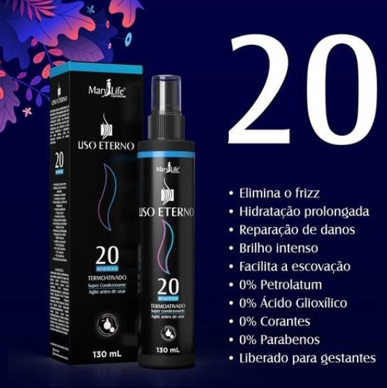 Uso Eterno Spray 20 Benefícios Termoativado Mary Life 130ml