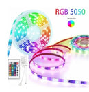 Kit Fita Led ip-65 Rgb 3528 / 5050 5 Metros + Controle + Fonte 07Cores Colorida 300 Leds Aprova D'agua 12v