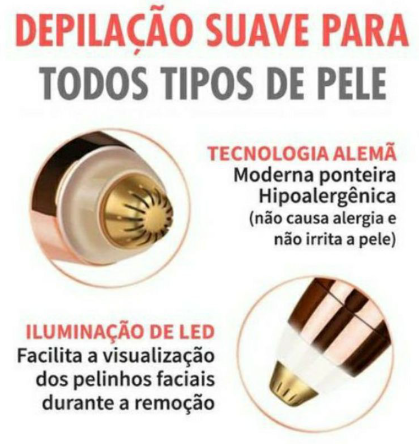 Caneta Depiladora Flawless para Sobrancelhas Elétrico Recarregável Com Usb