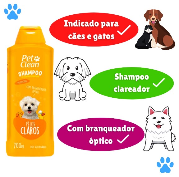 Shampoo e Condicionador para Cachorro e Gato Pet Clean - 700 ml