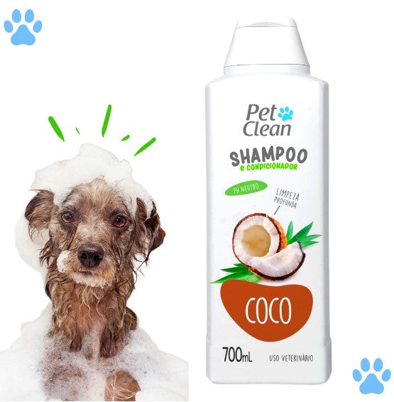 Shampoo e Condicionador para Cachorro e Gato Pet Clean - 700 ml