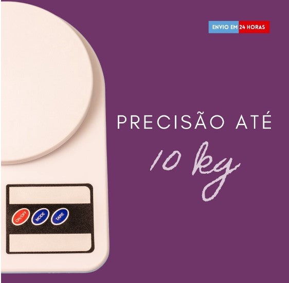 Balanca de Cozinha Digital Alta Precisao 10Kg Fitness