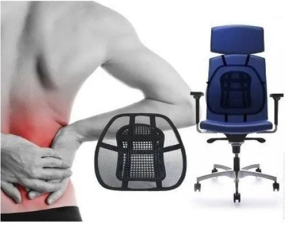 Suporte Apoio Lombar Encosto Ergonômico Cadeira Banco Carro Corretor Postural Ortopédico