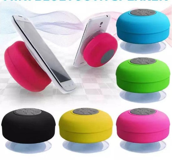 Mini Caixa Caixinha Som Prova Água Bluetooth Mp3 Usb Ventosa Speaker Chuveiro Banheiro