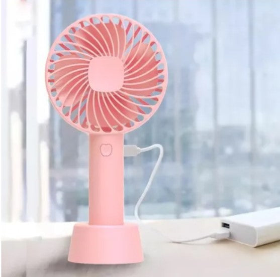 Mini Ventilador Portátil De Mão E Mesa