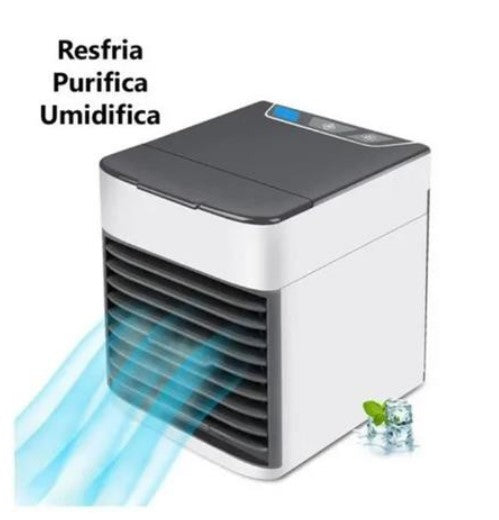 Mini Ar Condicionado Portátil Arctic Air Cooler Umidificador Climatizador Luz Led