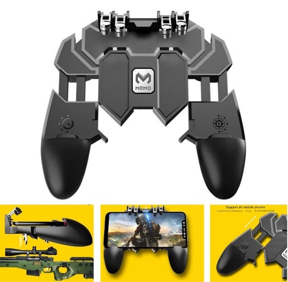 Controle Gamepad Para Celular AK66 Pubg Com Gatilhos IOS / Android Joystick