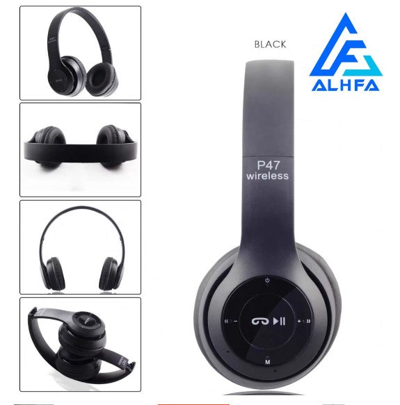 Fone P47 Headphone Sem Fio Estéreo Redução de Ruídos Bluetooth 5.0 Universal