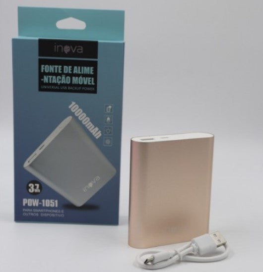 Carregador Portátil Power Bank 10000mah Original Pow-1051 INOVA