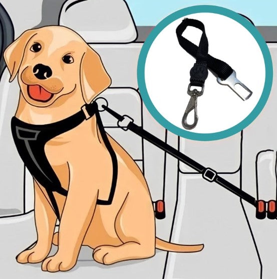 Cinto de Segurança para Animais de Estimação Ajustável, Proteção para Viagem com Pets, Cachorro e Gato