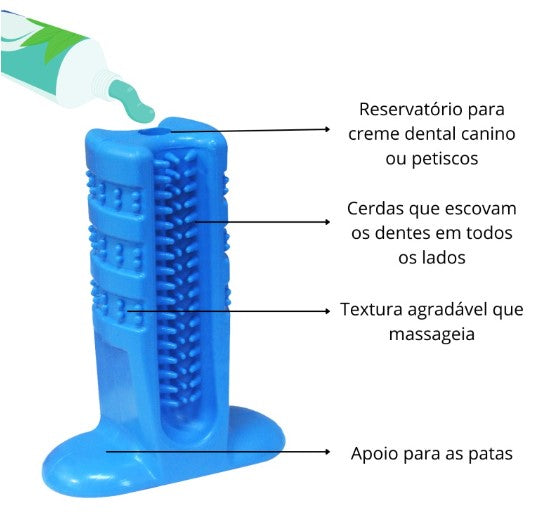 Mordedor escova dental para pet 6 cm