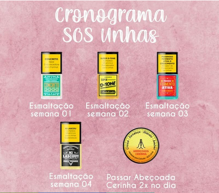 Kit fortalecedor s.o.s unhas tratamento completo Top Beauty 5 itens