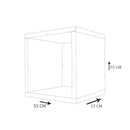 Kit 3 Nicho Decorativo 55x55x15 Cm Natural Em Mdf