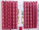 Cortina De Malha Estampada 2,00 Metros Vermelho