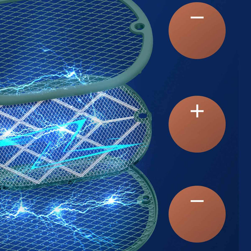 Raquete elétrica recarregável contra insetos 3000v