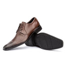 Sapato Social Masculino Oxford Laser Couro Marrom