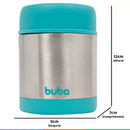 Pote Térmico Infantil Aço Inoxidável Para Refeição 350ml 6+ Meses Azul - Buba
