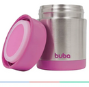 Pote Térmico Infantil Aço Inoxidável Para Refeição 350ml 6+ Meses Rosa - Buba