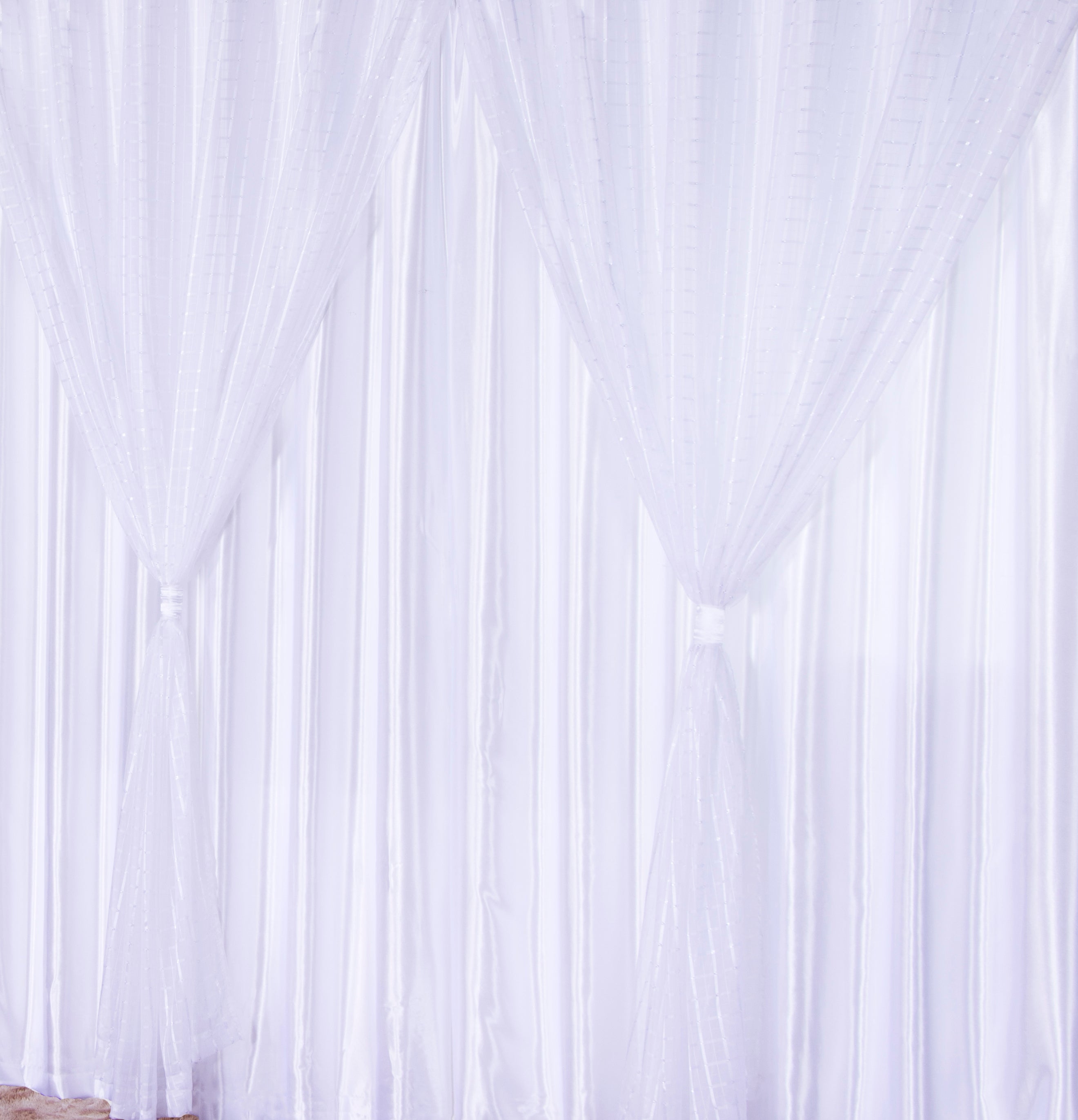 Cortina Para Sala Ou Quarto Charmousse Com Voil 2,00 Branca
