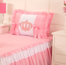 Colcha Solteiro Realeza Rosa 03 Peças