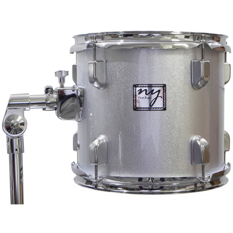 Bateria Acústica 2t Cromada Prata Com Banco Ny-f1rst