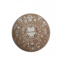 Mandala Homem De Ferro Branco Em Mdf