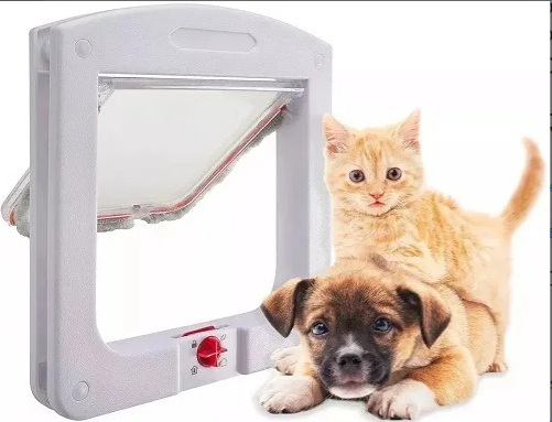 Porta Pet Door 4 Funções Para Cães E Gatos Até 7kg Com Trava