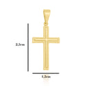 Corrente Modelo 3 Por 1 Fecho Gaveta 2,5mm - 6g - 70 Cm + Pingente Cruz Alto Relevo - 2,5 X 1,5 Cm