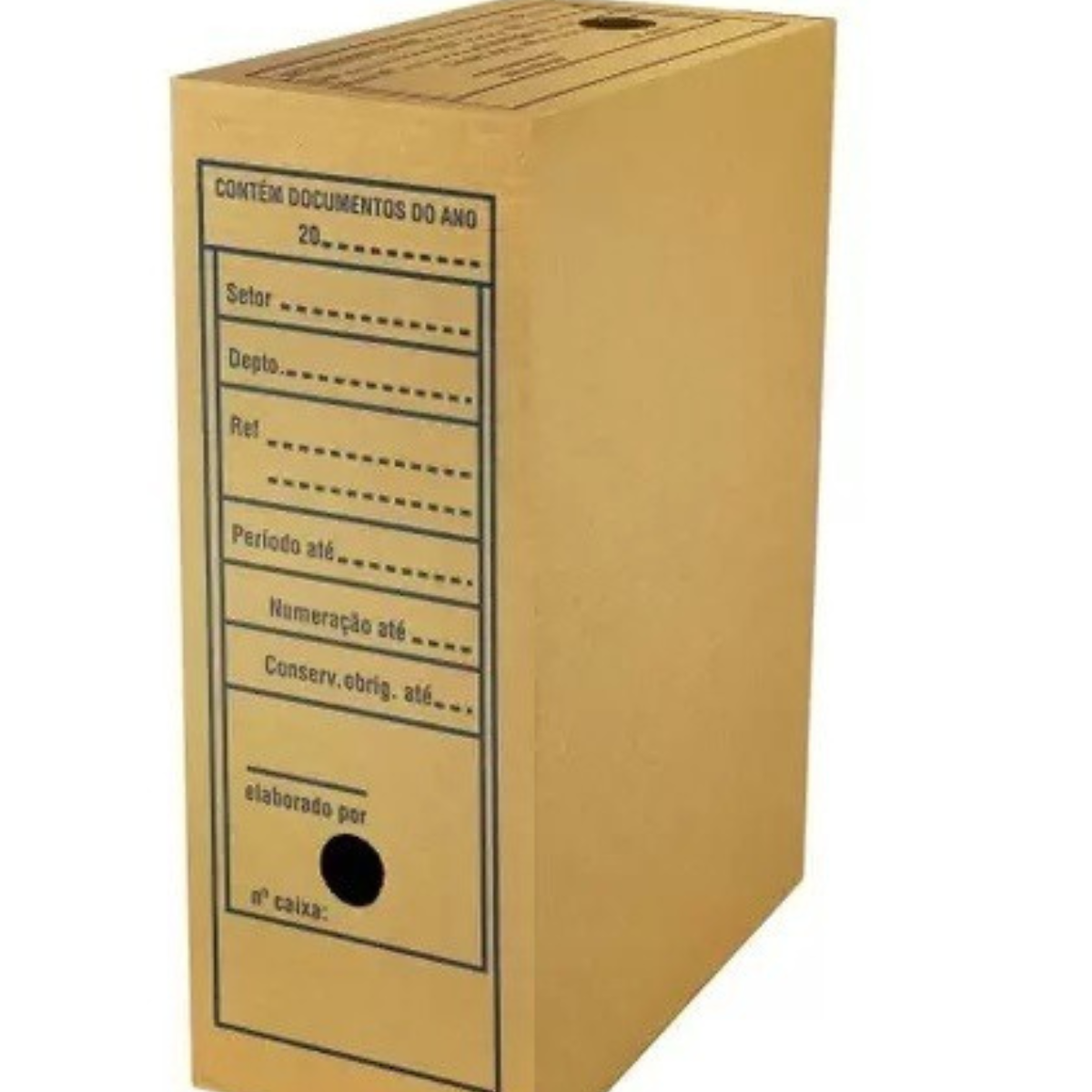 Arquivo Morto Papelão Organização Kraft Ofício 10 Unidades