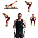 Kit Extensor Elástico 11 Peças Exercício Fitness Pilates