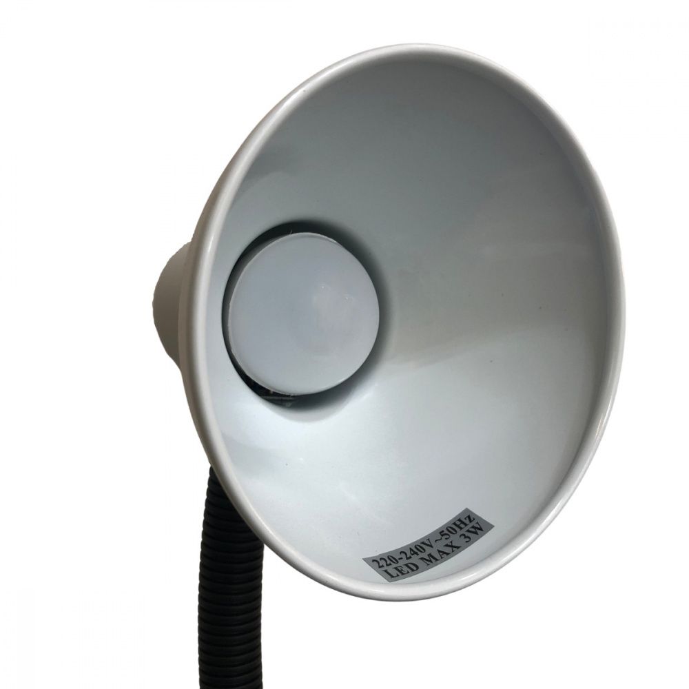 Abajour Luminaria P/ Mesa Volta As Aulas Branca C/ Led 3w
