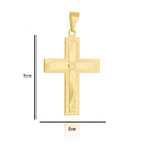 Corrente Italiana Piastrini Fecho Gaveta 2,5mm - 6g - 70 Cm + Pingente Cruz Detalhada - 3,0 X 2,5 Cm