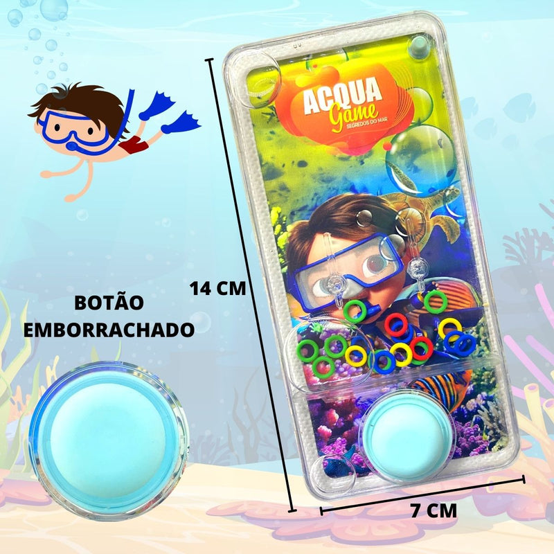 Kit 2 Aquaplay Jogo De Argolas Retro Game Animais Marinhos