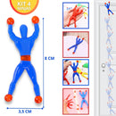 Kit 4 Bonecos Que Gruda Parede E Vidro Ninja De Brinquedo