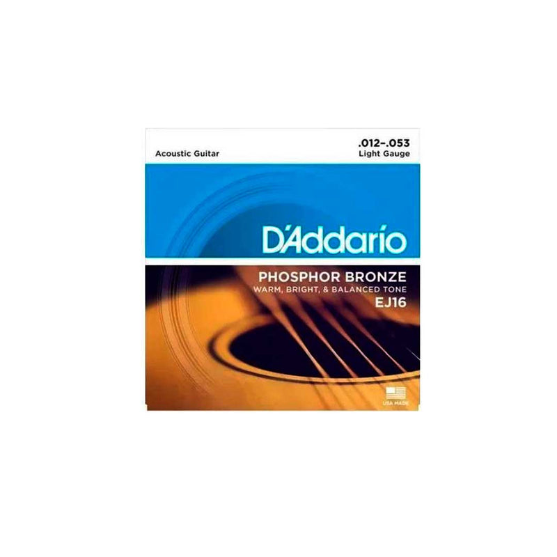 Cordas Para Violão Aço D Addario Phosphor Bronze Ej16 .012-.053