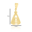 Corrente Elo Alongado Fecho Gaveta 2mm - 5g - 70 Cm + Pingente Nossa Senhora Vazado Especial - 2,0 X 1,5