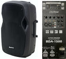 Caixa De Som Amplif C/ Radio Fm Bootes Bda-1500 Af 15 Pol + Dti 600w Mus.